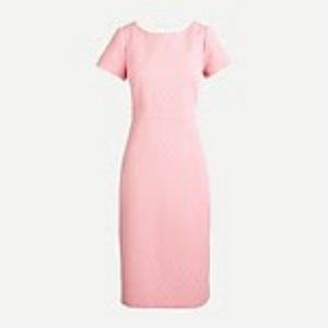 J. Crew Pink Petite sheath dress in daisy matelassé